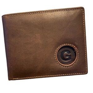 GOSALISU Air Tag Bi-Fold Leather Coffee Brown Wallet New in Box